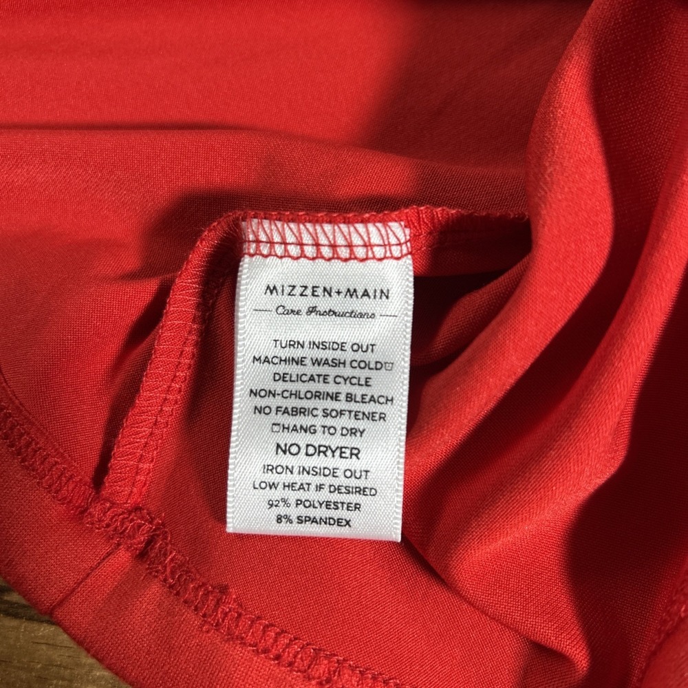 Mizzen + Main Men's L Performance Golf‎ Polo Red Short Sleeve Made In USA - Picture 4 of 5